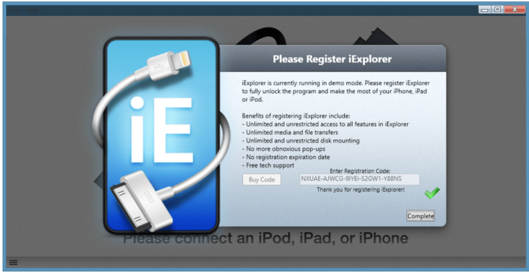 iexplorer registration code 4.1.14.0